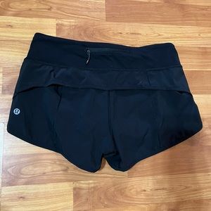 Lululemon black speed shorts